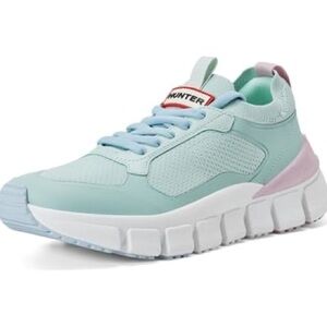Hunter Women's Light Blue and Pink Sneakers